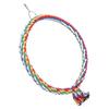 Bird Cotton Rope Ring Toy Colorful Parrot Swing Toys for Parakeets Cockatiels Conure Lovebirds Finches Macaw L