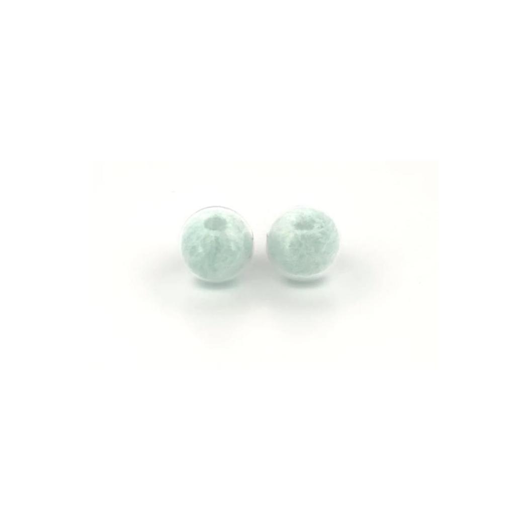 zakkaism Mini-Ohrstecker mit Zuckerwatte-Motiv, handgefertigter Schmuck aus 925er Sterlingsilber als Geschenk für Damen