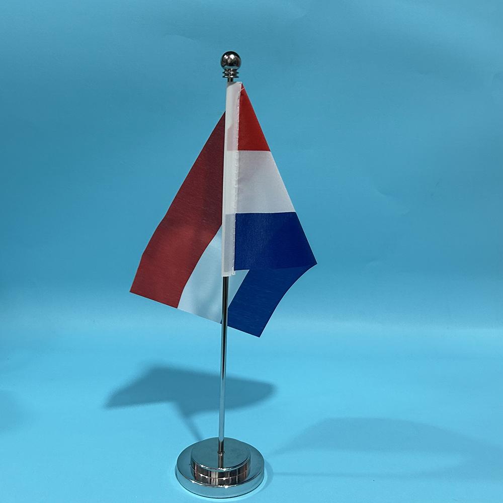 (SKY FLAG)14x21cm Office Desk Flag Of Netherlands Flag Polyester Table Flag Netherlands National Banner Desk Ornaments Flags