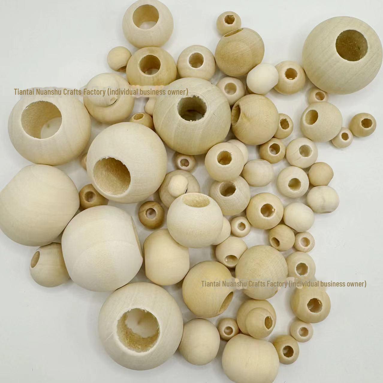 

Бусины из дерева лотоса с большим отверстием ручной работы (8-50мм) - Круглые, россыпные бусины для самодельных украшений 8mm (3mm hole)