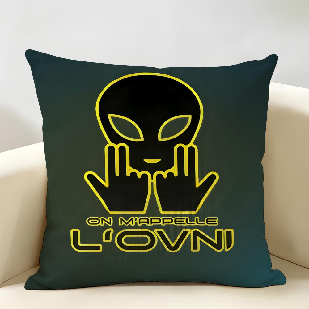 Rapper JJuL Cest Pas Des Lol Cushion Cover Natural Linen Organic Fabric DoubleSided Printing Room Sofa Decor Pillow Case