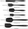 6 Pieces Silicone Spatula Set, Rubber Spatulas Silicone Heat Resistant Spatula Set for Kitchen Use, Food Grade Rubber Spatula with Ergonomic Grip,