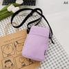 Simple Trendy Macaron Solid Color Shoulder Crossbody Canvas Bag Versatile  Zero Wallet Samll Square Phone Bags For Girls