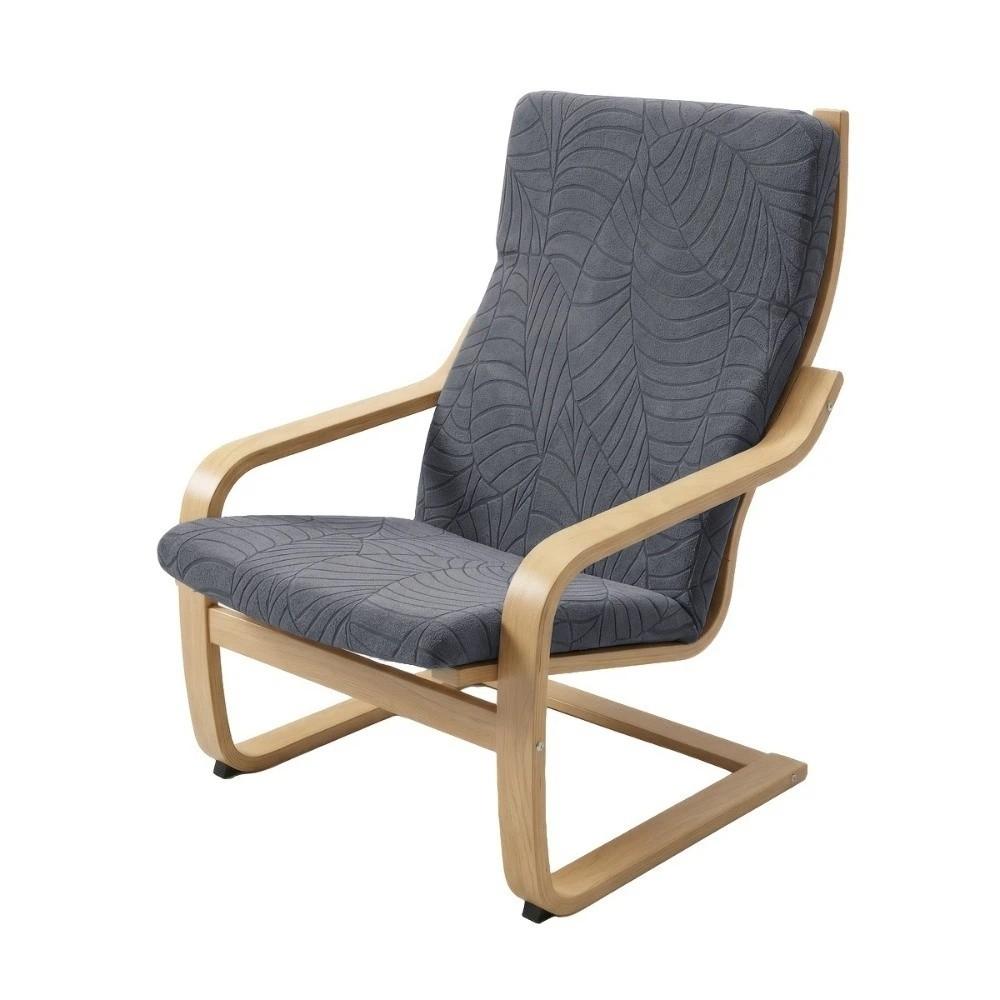 Elastic Band Recliner Chair Cover Solid Color Soft Stretch Slipcover Home Decor темно серый