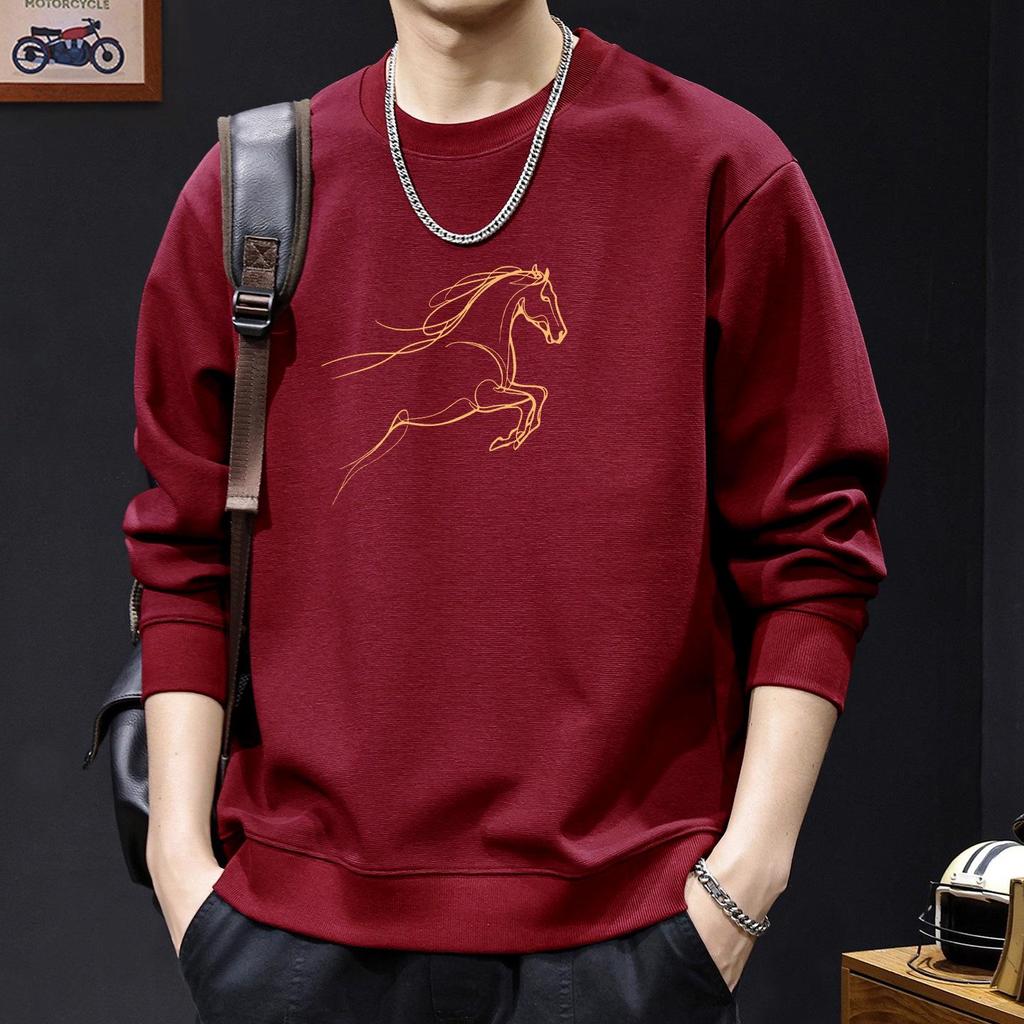 Men's Trendy Autumn & Winter Loose-Fit Pullover Hoodie - Hong Kong Style Casual Jacket for Couples