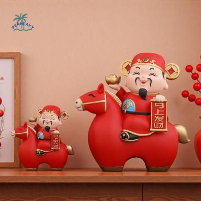 New Chinese Style Horse Figurines Lucky Treasure Horse Year Design Year of The Horse Wealth Symbol Decorative Ornament