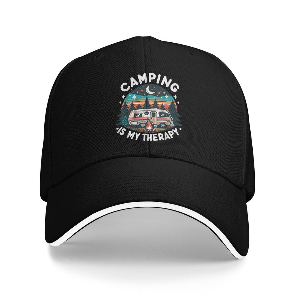Camping is My Therapy Baseball Cap Couple Women Print Trucker Hat Summer y2k Funny Outdoor Gym Wholesale Baseball Caps