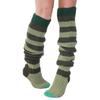 Women Vintage Colorful Striped Knitted Thigh High Tube Stockings Preppy Style Slouchy Over Knee Boot Socks Leg Warmers