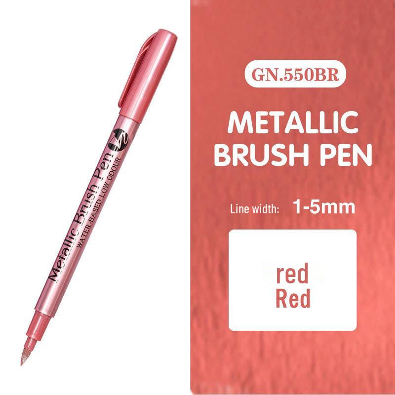 Guangna GN550 Gold & Silver Paint Pen for DIY Photo Albums & Black Cardstock Highlighting.