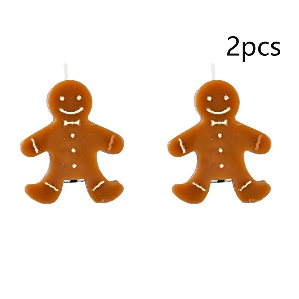 Gingerbread Man Shaped Scented Candle,  Soy Wax Christmas Decorative Candle,  for Christmas Eve Party Decoration and Gift