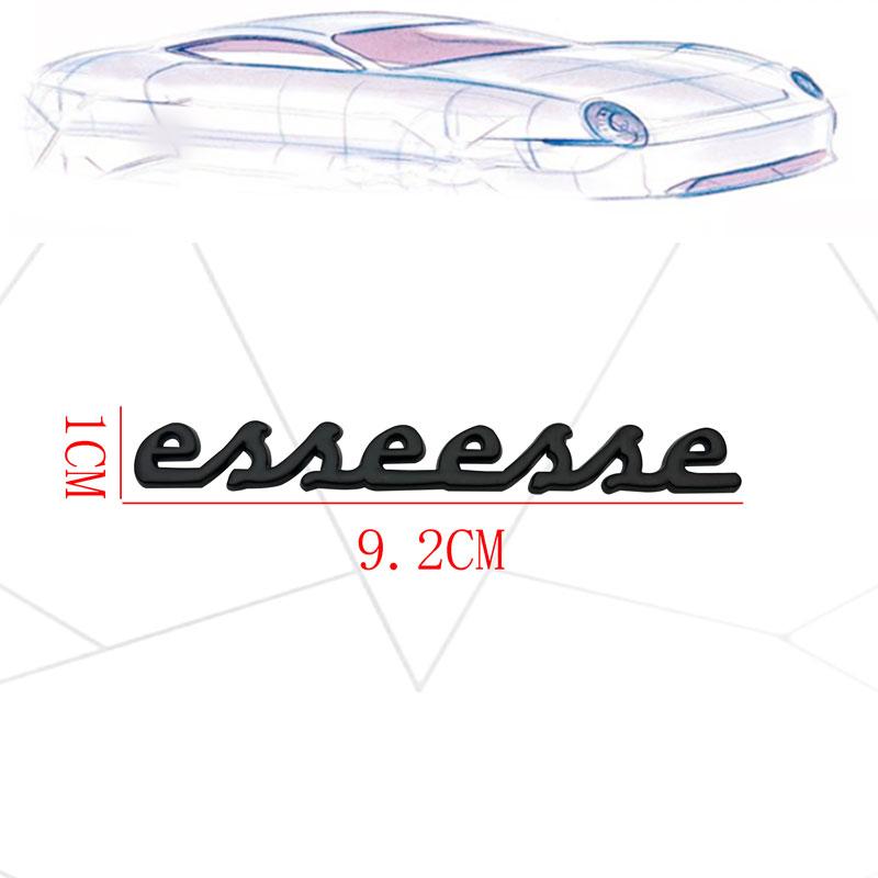 1 stk 3D Metall Esseesse Bilklistremerke Sinklegering Bilkarosseri Side Bak Bagasjerom Emblemer 695 595 Esseesse Logo For 500 695 595 Esseesse Auto Tilbehør