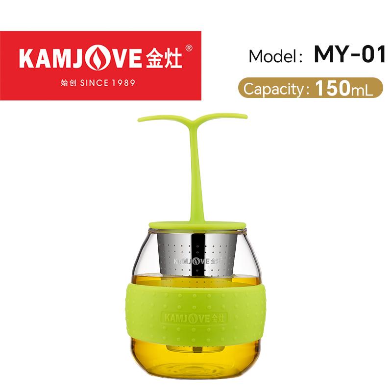 

KAMJOVE Bud Tea Infuser Germination Personal Heat-resistant Glass Cup Fashional Mini Filter Water Cup Anti scalding Tea Milk Cup