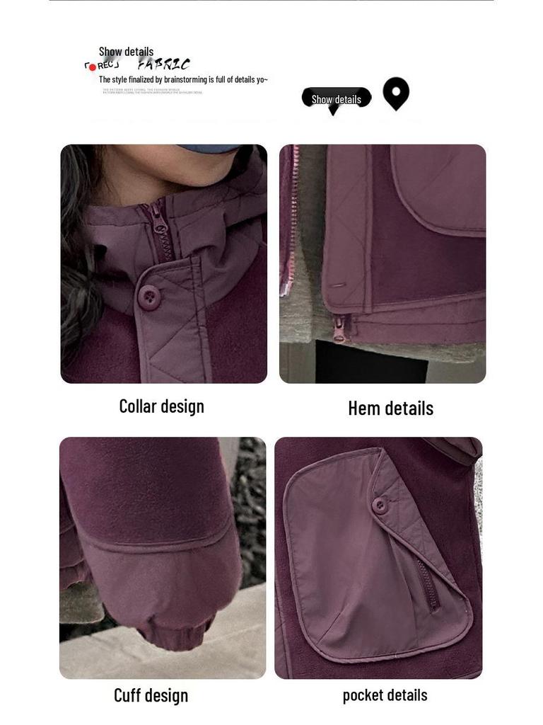 2025 Girls' Aoli Velvet Warm Cotton-Padded Top - Autumn/Winter Outerwear for Kids