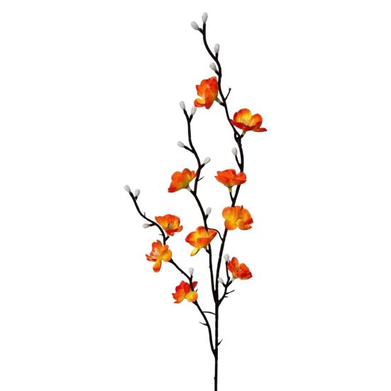 

10 Pcs Artificial Plum Blossom Fake Long Stem Wintersweet Flowers Realistic Faux Silk