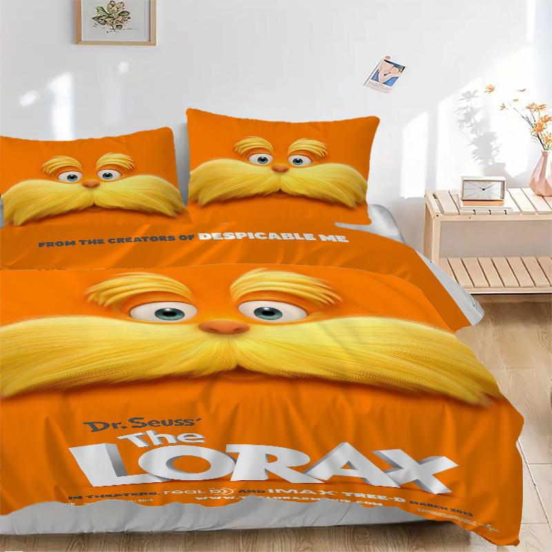 

The Lorax Movie Poster Bedding Set Comforter Cover Gift for Bedroom,Includes 1 Cover and 2 Pillowcases, No InsertB629 135x200cm