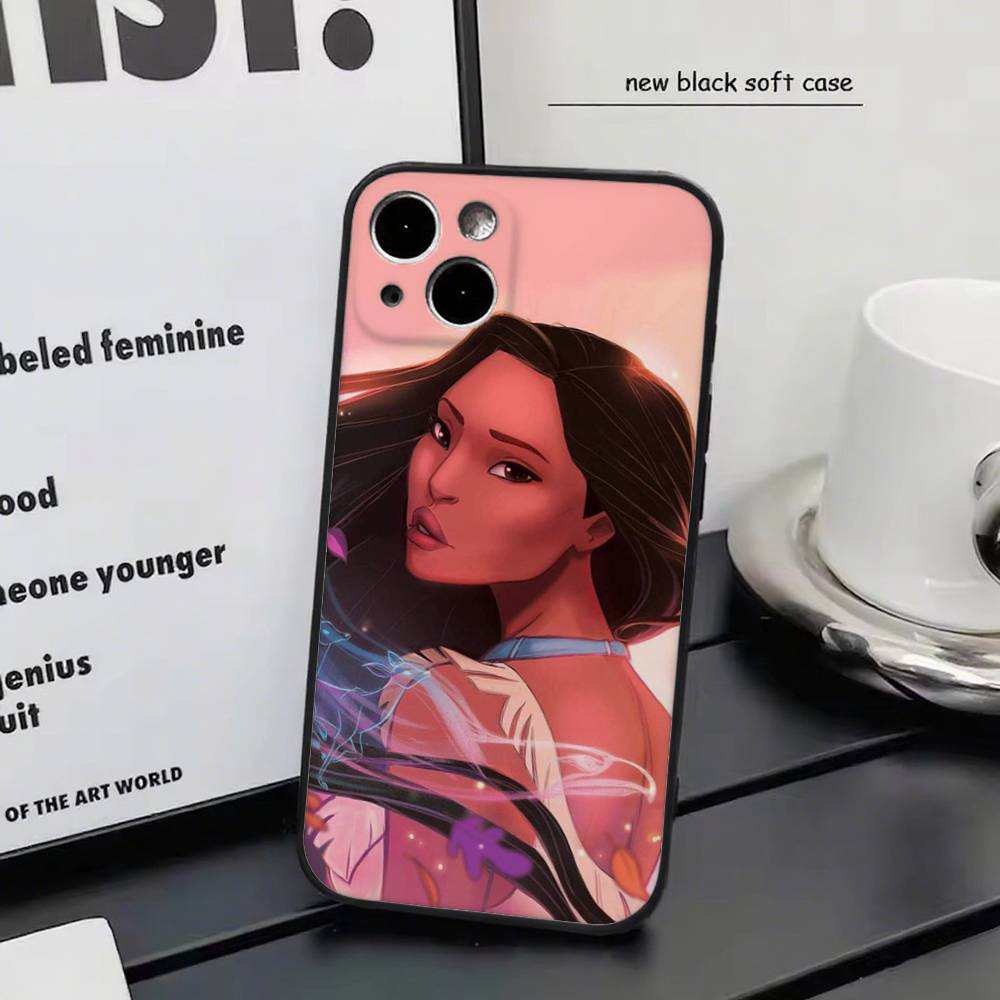 

Disney Pocahontas For iPhone 13,17,11,12,16,14,15,Plus,Pro Max Soft Silicone Black Phone Case iphone 15 Pro Max