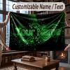 Abstract Geometric Theme Throw Blanket Custom Name Text Personalized Blanket Soft Cozy Blanket for Home Sofa Bed