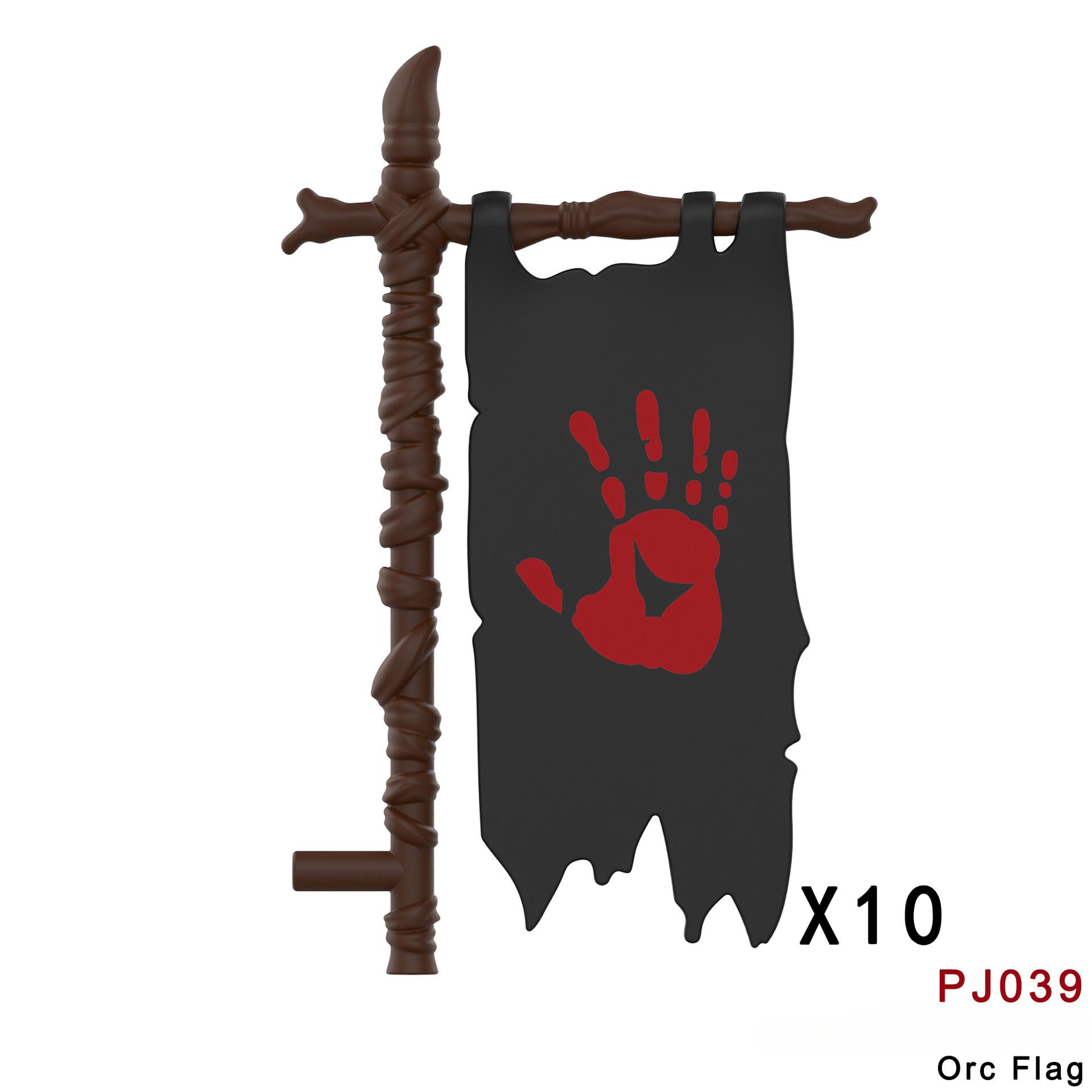 

10 ШТ. MOC Средневековые флаги Строительный блок Замок Рыцарь Фигурка Солдата Аксессуары Флаг орка Кирпичики Игрушки Подарки