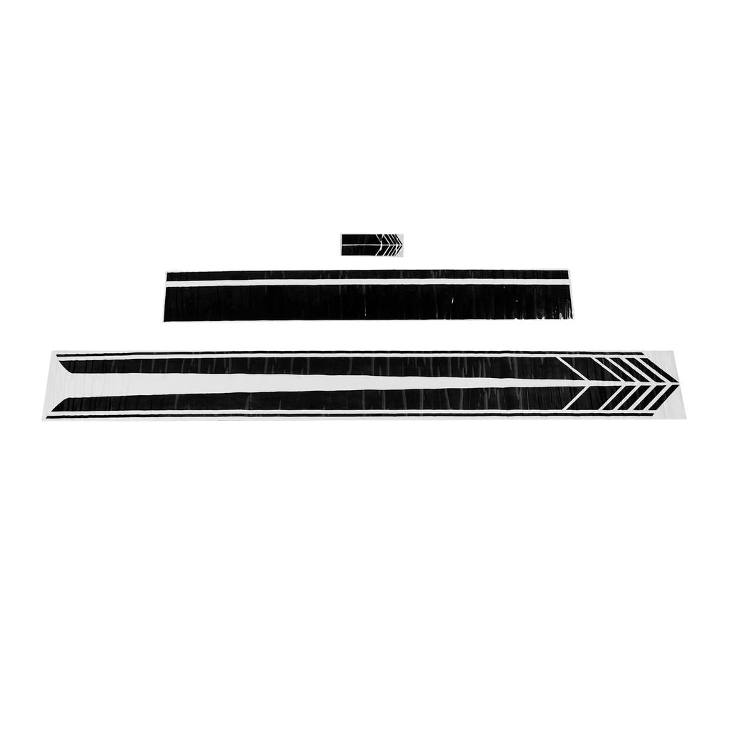 Auto Motorhaubenaufkleber Wasserdicht Universal Tür Seitenschweller Rennstreifen Aufkleber Auto Karosserie Aufkleber Schwarz