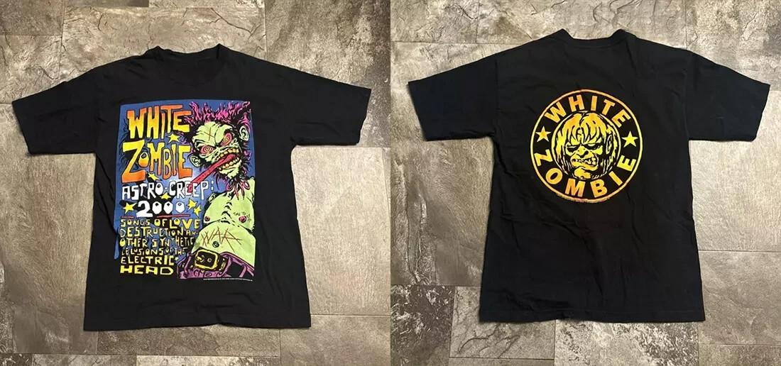 Vintage White Zombie T Shirt 1990s Tour Concert Band 1995 S-5XL Unisex T-Shirt L