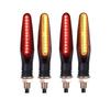 24LED Motorcycle LED Turn Signal Lights White Red Amber Flowing Indicators Front Rear Light Flasher Blinker For Motorcycle