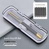 Luxury Signature Fountain Pen Set with Logo Printing, Gift Box, Replacement Ink Cartridge, and Metal Pen Holder