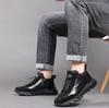 black Genuine Leather Wool Men Winter Shoes Cow Leather Super Warm Size 38~44 Winter Boots Non-Slip Snow Boots