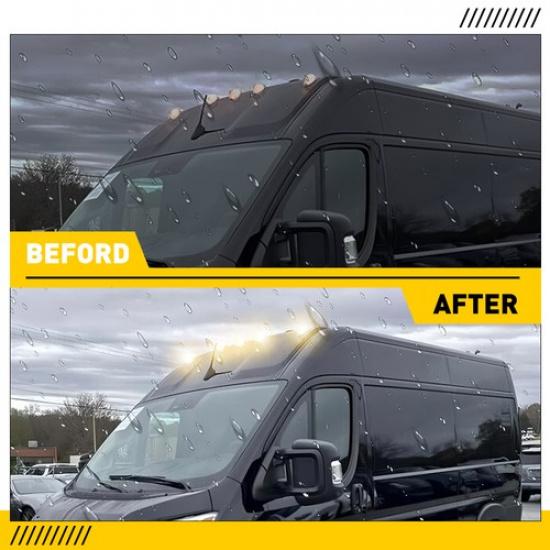 1X Amber Clear Cab Roof Halogen Running Light For Dodge RAM Promaster 3500 14-23