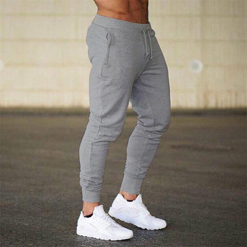 Frühlings-/Herbstleichte Sporthose Herren Lange Hose mit Bündchen Beinabschluss Lässig Slim-Fit Fitness Laufhose Trendiger Vielseitiger Stil