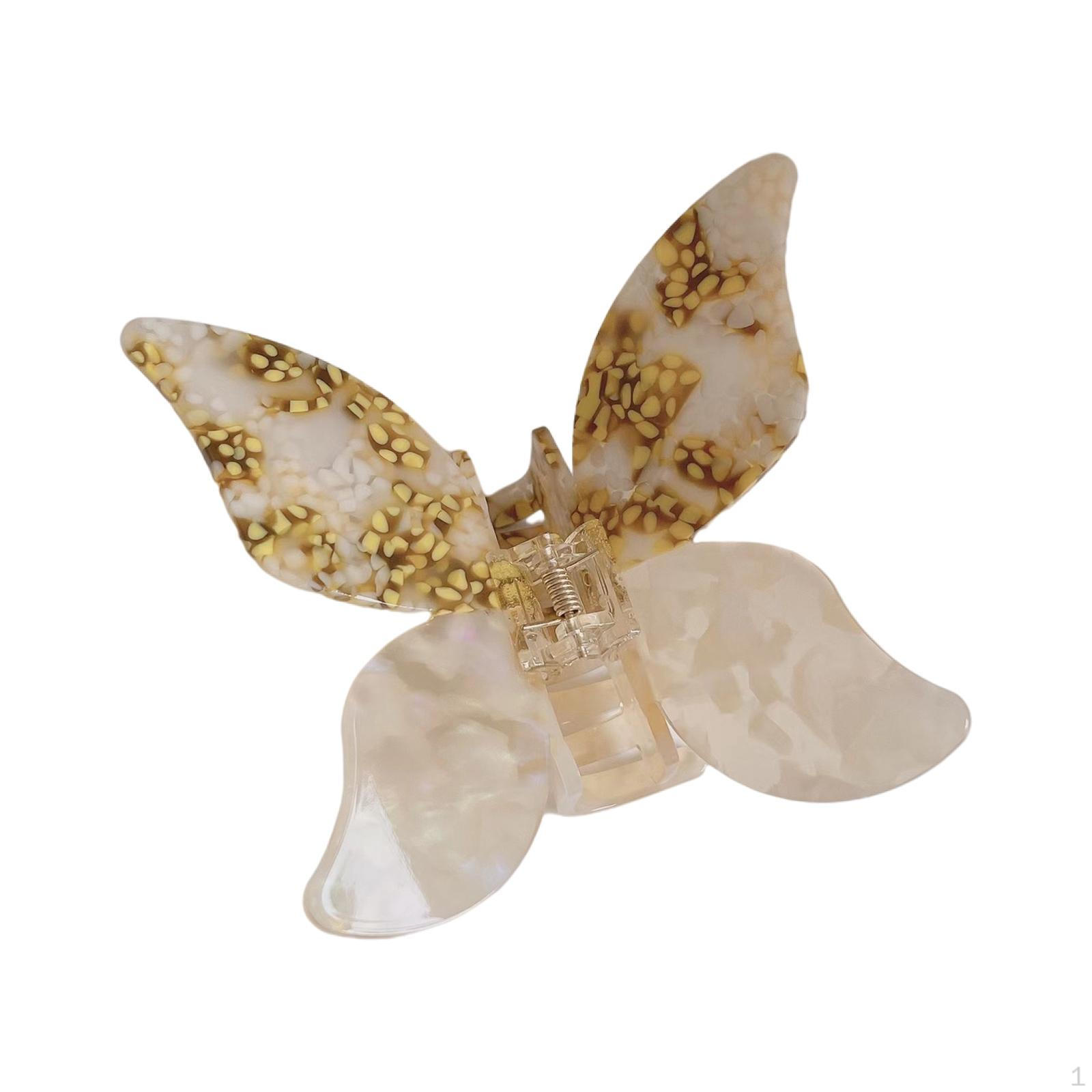 

Butterfly Hair Hairpins Barrette Barrettes Jaw Clamps Big Hairpin for Decorative Birthday Yellow