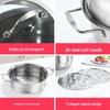 28cm Multi-Function Stainless Steel European Steamer with Double Grate and Soup Pot