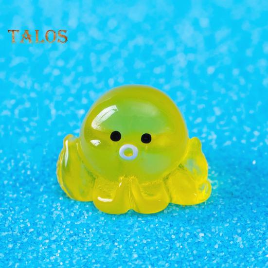 32 Stück Mini-Oktopus-Figuren, im Dunkeln leuchtend, Kunstharz, winzige Oktopus-Miniatur-Oktopus-Statuen für Feengärten, Aquarien, Heimwerkerarbeiten