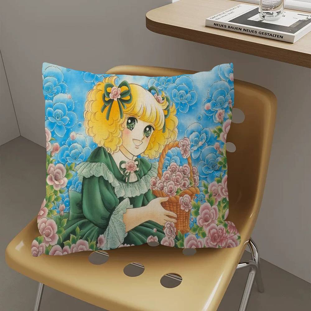 Cartoon Anime Women'S Candy Sweet Pillow Cover Sofa Cushion Cover Home Room Decoration Children Gift
