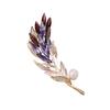 Exquisite Crystal Wheat Ear Brooch, High-end Female Personality Versatile Corsage Light Luxury Niche Design Pin, Clothes Accessories 2026