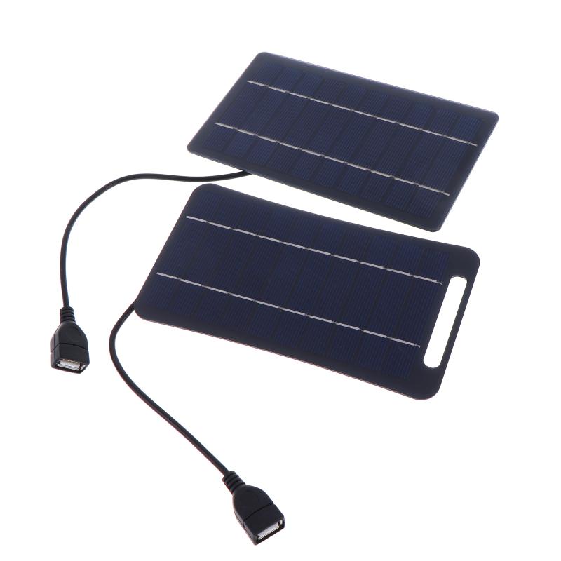 2W Solar Charger Portable W/Usb-C Fast Charging For Phone Power Banks Camping Hiking Emergency Power Supply