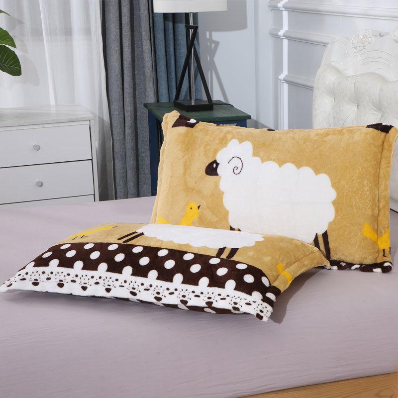 2 Stück/Set Winter Kissenbezüge Mod Kissenbezüge Flanell Bettwäsche Set Weich Warm für Zuhause Kissen Handtuchbezug Bettwäsche