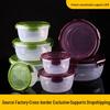 Round Microwave-Safe Food Storage Containers - Fresh-Keeping, Food Grade, Sealed Boxes for Kitchen & Refrigerator