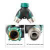 Garden Hose Splitter Water Hose Y Splitter Heavy Duty 2 Way Splitter with Long Handle Shut Off Valves 3/4 Inch GHT Thread Connector for Outdoor