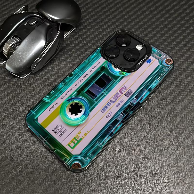 Retro Cassette Tape Electroplate Silver Phone Case For iPhone 17 16 15 14 Plus 11 12 13 Pro Max X XR XS 17 Air 16E Matte Cover