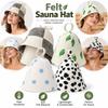 Snowflake Polka Dot Sauna Cap Felt Steam Room Cap Gifts Sauna Hat  Bathroom Accessories