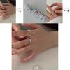 Trendy Minimalist Zircon Ring For Women Adjustable Geometric Copper Fashion Band