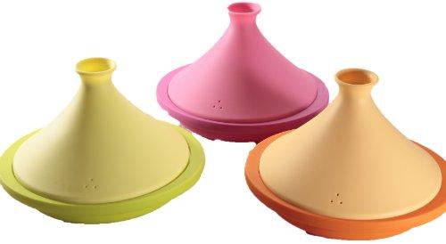 Silicone Tajine Pot, 20cm, Valencia Orange, with Recipe