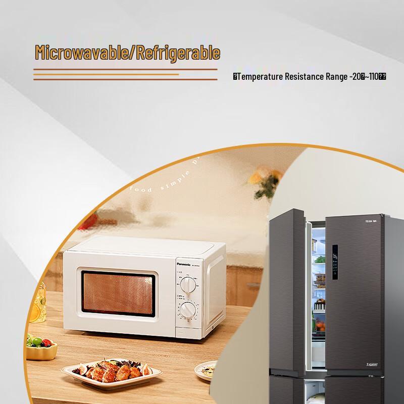 Round 3-Compartment Microwaveable Disposable Food Containers