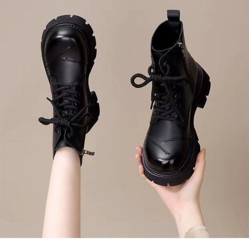 Autumn single boots Winter new short boots Cotton boots Fleece short boots Thick-soled Martin boots Women