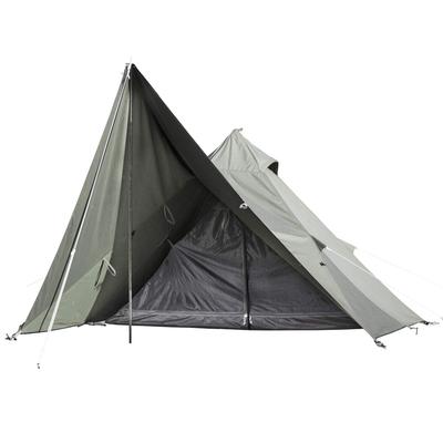 BUNDOK Solo Teepee 1 TC BDK-75TC [Pro 1 osobu] Khaki barva, jednopruhový stan, směsová bavlna, plně uzavřená sukně, rolovací