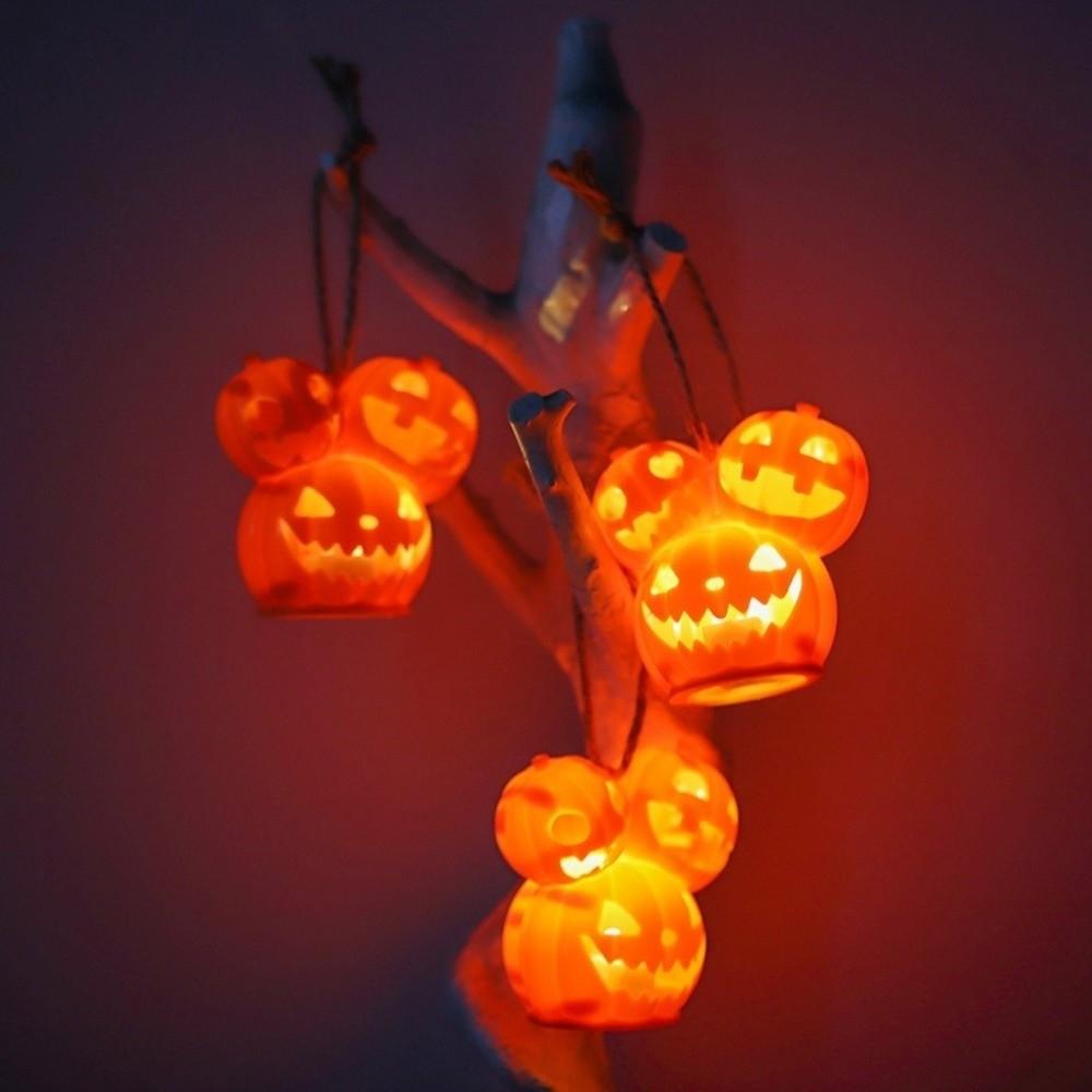 Skeleton Halloween LED Decor LED Glowing Glowing Statue Pumpkin Nightlight  Living Room Shelf