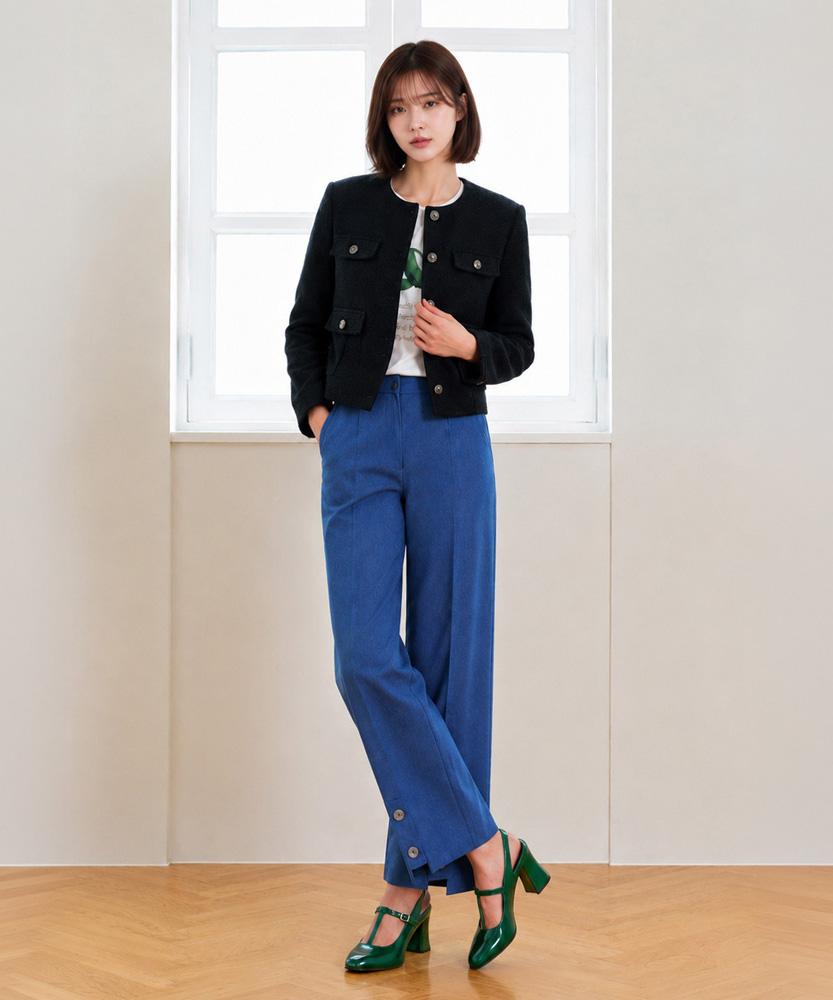 LBYL Black Tweed Basic Short Jacket