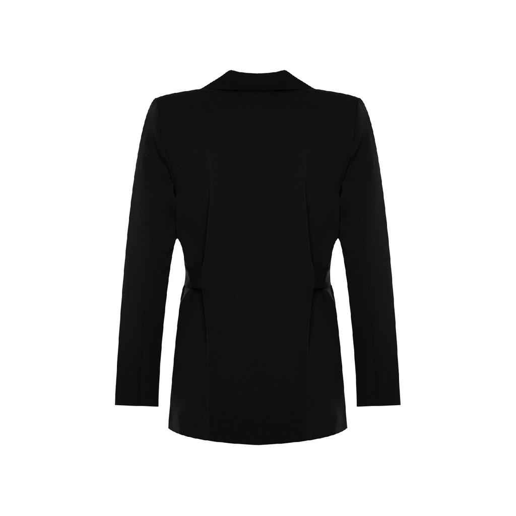 Jachetă țesătă cu detalii accesorii negre Tctaw24ck00024