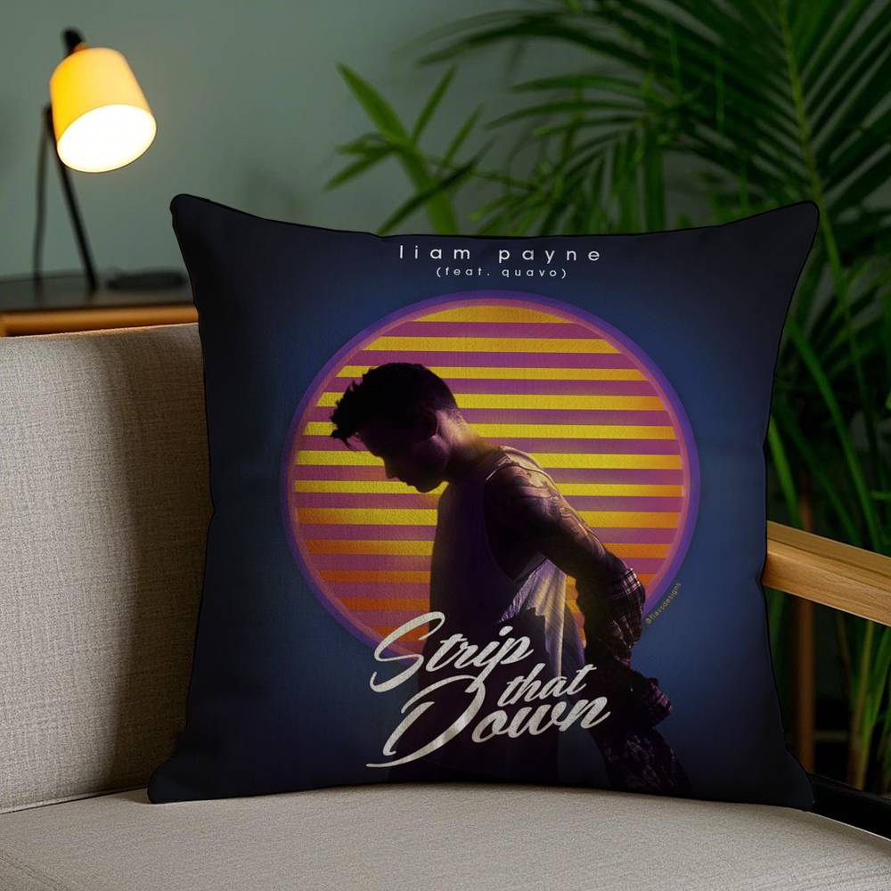 Pillow Case Singer L_Liam Payne Sofa Short Plush Double-Sided Hd Printing Room Home Office Gift Cushion Cover