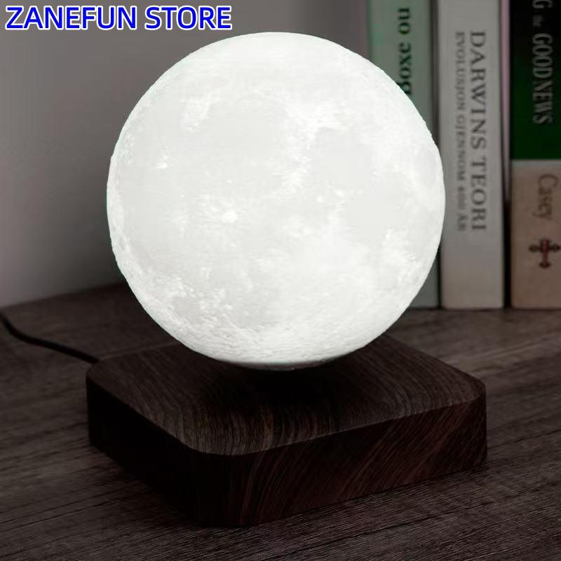 Levitating 17cm Saturn 14cm 6" Moon Lamp Galaxy Ball Levit Floating Moon Desk Lamp Magnetic Levitation Office Home Decor Gift
